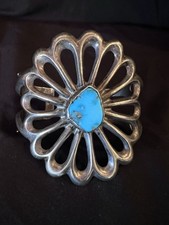 Vintage Navajo Kingman Turquoise Cuff picture