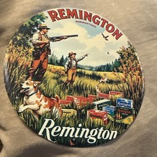 “Remington” Ammunitions/Shot Gun Shells  Reproduction Metal Tin 8”x8”w/hunters picture