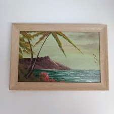 Hawaiian Oil Painting by Artist Yancey 1930-1940's picture