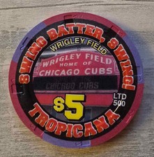 $5 Wrigley Field Las Vegas Chip, Tropicana Casino., Ltd 500, Excellent Condition picture