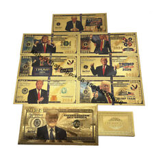 7pcs/set 2024 President Trump gold plated banknote Trump gold foil envelope gift picture