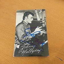 JOHNNY HALLYDAY (+) Original Signed Autograph Card AK /Card In 10x15 cm RRAR picture