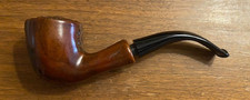 Vintage Bent Billiard Rusticated Smoking Pipe picture