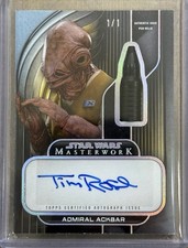 2025 Topps Star Wars Masterwork-Tim Rose as Admiral Ackbar - 1/1 Pen Auto Relic picture