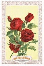 ORIGINAL 1890S CHROMOLITHOGRAPH RAISIN LABEL BAKERSFIELD CALIFORNIA ROSE FLORAL picture
