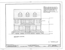 Key West Florida John Geiger House 1930s HABS Architectural Elevation picture
