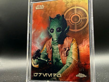 Topps Chrome Star Wars A New Hope GREEDO AV-54 Superfractor 1/1 picture