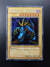 YUGIOH 2003 | TRI-HORNED DRAGON | LOB-000 1ST EDT | PORTUGUESE | EXCELLENT - NM picture