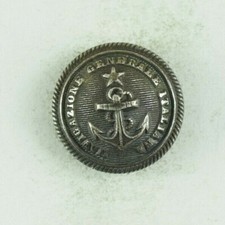 1880s-90s Italian Steamship Generale Itialiana Uniform Button Original H4CT picture
