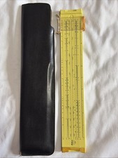 Vintage PICKETT Microline 120 Slide Rule with Faux Leather Case - Yellow picture