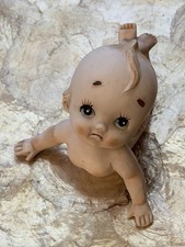 Vintage Lefton KW228 Pouty Crawling Kewpie Baby Bisque Figurine Japan 3.25” picture