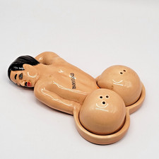 Vintage RARE Naughty Naked MAN Salt and Pepper Shakers Full Back And Cheeks picture