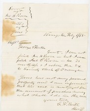 1868 Kingston NY Sheriff Brill Letter  Difficulty Collecting Debt from JH Roosa picture