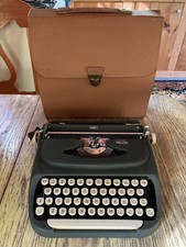 Vintage Early 1960s Royal Dart Portable Typewriter With Faux Leather Case picture
