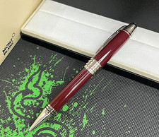 Luxury Mont blanc John F. Kennedy Red Burgundy Ballpoint Pen Gift - New In Box picture