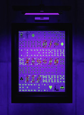 Bicycle NEON UV-GLOW 3 Uncut Sheets ( Pink + Green + Yellow) Playing cards Rare picture