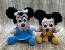 2 Vintage 1984 Walt Disney Mickey's Christmas Carol Plush Mickey & Minnie Mouse picture