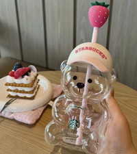 2026 Starbucks Bearista Bear Cup Strawberry Topper Baseball Cap picture