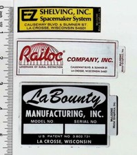 3 La Crosse , Wisconsin Decals La Bounty, Railoc Co. & , Ez Shelving picture