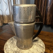VTG 60s Arrow Aluminum Percolator Drip Coffee Pot Maker Bakelite Handle ~ No Lid picture