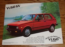 Original 1988 Yugo GV Sales Sheet Brochure 88 picture