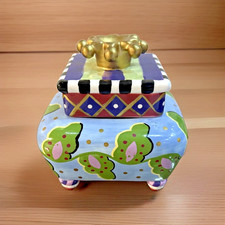 Vintage Shannon McGraw Ganz Whimsical Ceramic Box MacKenzie Childs Style picture