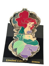 Disney Pin Ariel Compact Trap LE 900 Little Mermaid M&P Japan 3D NEW on Card picture
