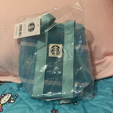 Starbucks Mesh Tote Bag Small mint green  New Official Summer Design Japan picture