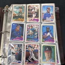 1989 Topps 1990 Upper Deck Baseball 177 Card Lot Barry Bonds Binder picture