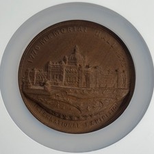 1876 Centennial Exposition Memorial Hall Wood Medal 76mm NGC MS65 Philadelphia picture