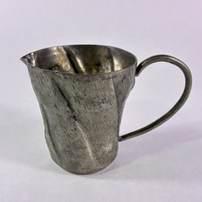 Alice & Eugene Chanal French Art Nouveau Hammered Pewter Creamer 1890-1930 Rare picture