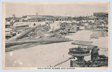 1920s Hollywood Florida Hurricane Damage Buses Garage Vintage Postcard Higby-650 picture