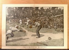 1904 A. B. FOREST THE CRITICAL MOMENT DOUBLE PAGE COLLIER’S WEEKLY HAND COLORED picture