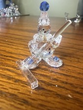 Vtg Austrian Crystal  Clown with Pink/  Broom picture