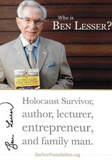 Ben Lesser signed 5x7 photo card Holocaust survivor WW II Rare COA LOOK picture