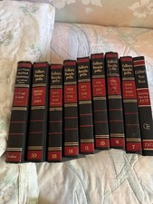 LOT OF 9 Vintage Collier's Encyclopedia Year Book and More Volumes picture