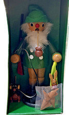Vintage 1991 Enesco Hunter Incense Smoker Dachshund Rabbit Wood Taiwan picture