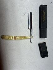 Kinfolks Real Red Bird straight razor Fancy Pearl Celluloid Handle RARE picture