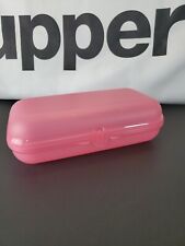Tupperware Packables Oyster Hoagie Sandwich Container Trinket Box Pink New picture