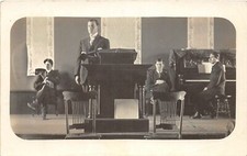 H53/ Ashland Ohio RPPC Postcard 1910 Church Interior Piano Altar picture