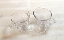 Vintage  Candlewick Creamer  Sugar Bowl Tray Set Imperial  Glass C  Full Size picture
