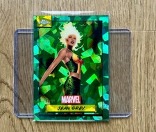 2024 Topps Chrome Marvel Sapphire Jean Grey /99 Green Refractor #27  picture