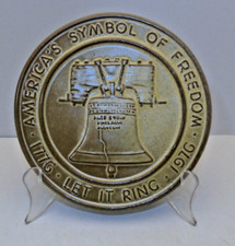 Frankoma Pottery Liberty Bell LB-TR Trivet Desert Gold picture