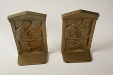 Abraham Lincoln & Tad Reading Bookends (R5R)Signed Olga Miller MP 1922 Cast Iron picture