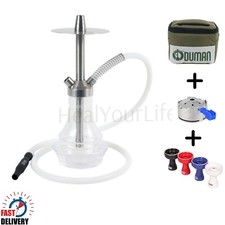 ODUMAN Gusto XS + IGNIS + CERAMIC BOWL Stainless Steel Shisha Hookah TRAVEL BAG picture