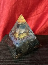 XLarge 4.5”x5.5” Orgonite Pyramid. Hand Made . Protection From Emf’s. picture