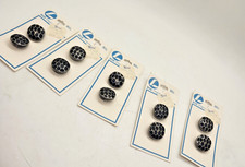 Vintage BGE Buttons 5 Cards New Old Stock Geometric Metal Made West Germany picture