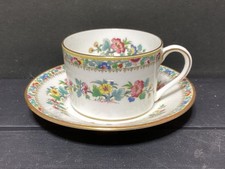 COALPORT MING ROSE Individual Flat Cup & Saucer Sets Gold Trim (CR009) picture