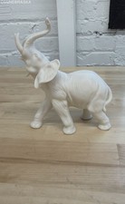 Hull Pottery White Stretch Elephant Planter Vintage Mid Century Art Decor picture