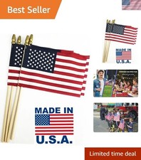 12-Pack, Proudly MADE IN U.S.A. 8x12 Inch Spearhead Handheld American Stick F... picture